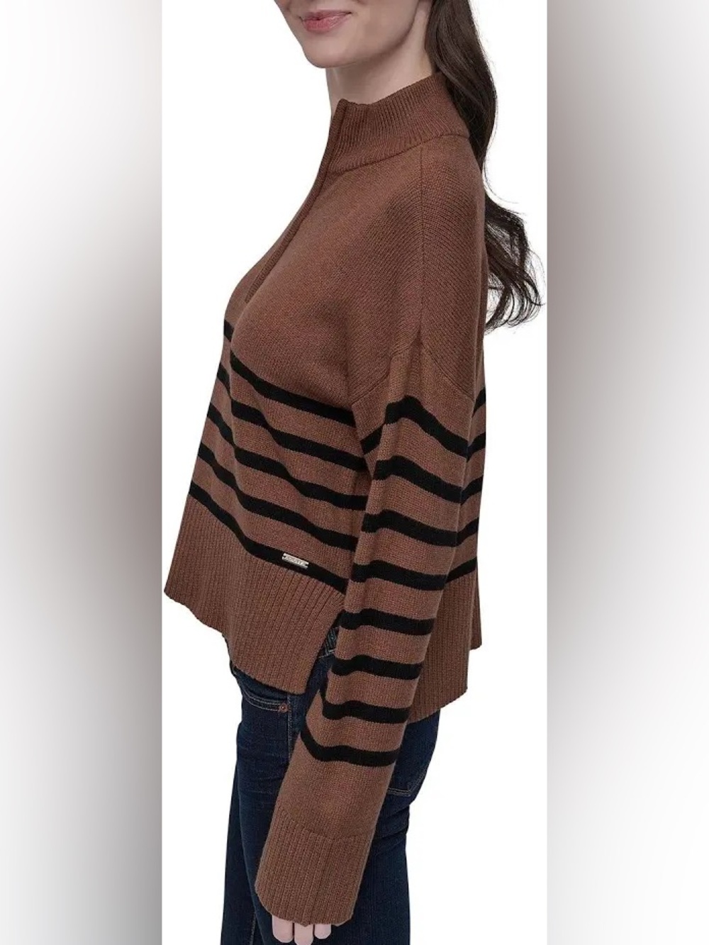 Dkny Womens Sweaters Dkny Quarter-Zip Sweater NWT SIZE M - Picture 2 of 3